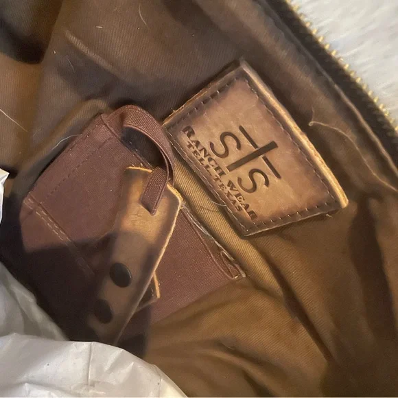 STS Ranchwear Classic Cowhide Tote Ladies Leather Zip Multi-Color - Picture 10 of 13